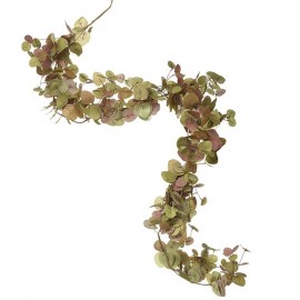 Green and Pink Foliage Garland 